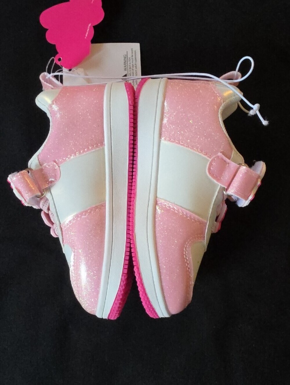 Barbie Pink and White Butterfly Velcro Sneakers - Picture 2 of 11